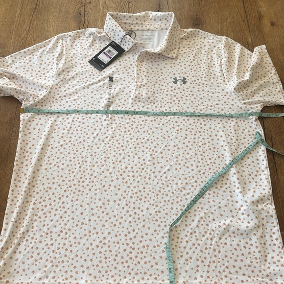 Under Armour Men's Polo with Blue and Green Accents - Picture 4 of 6